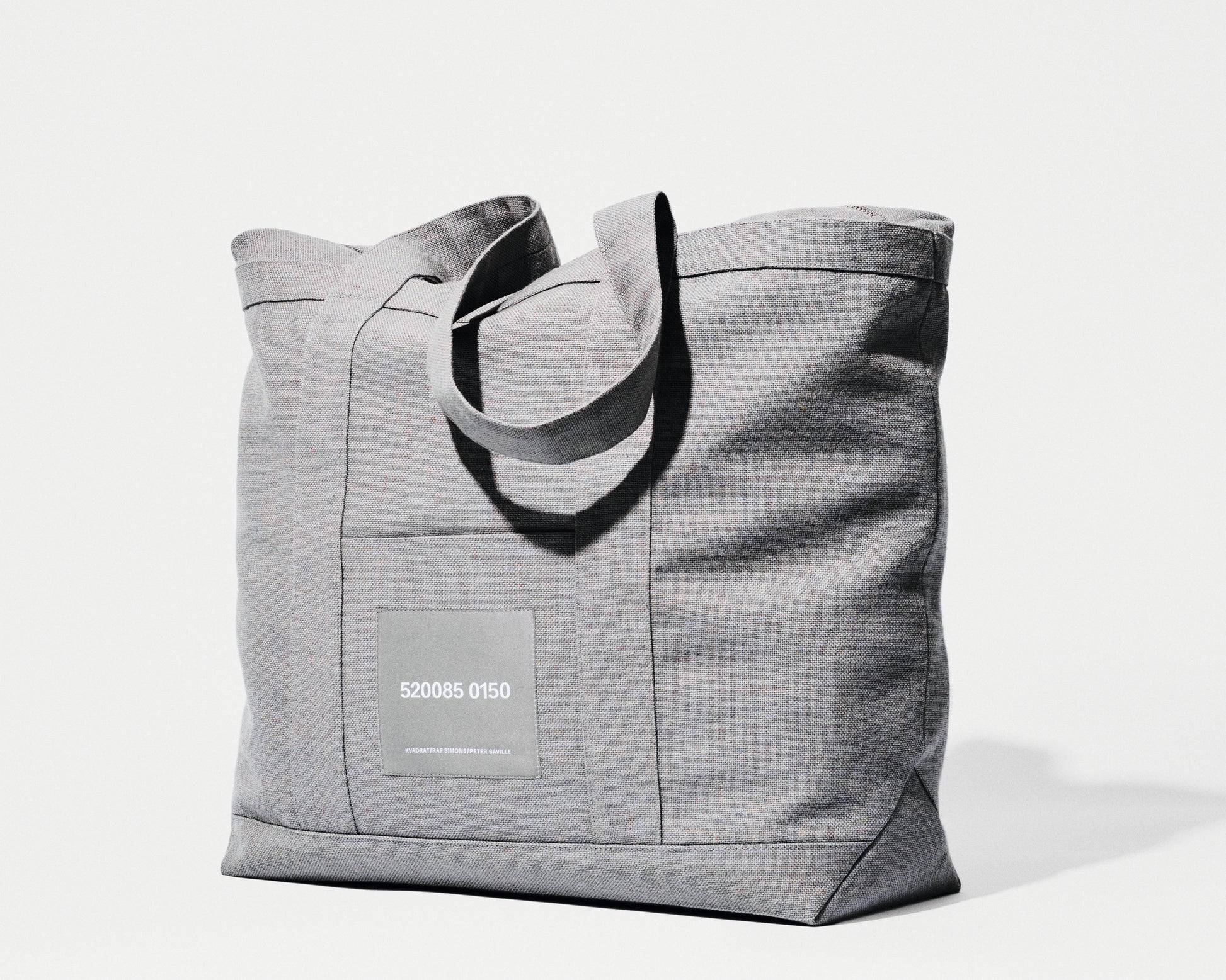 kvadrat raf simons peter saville grey tote bag