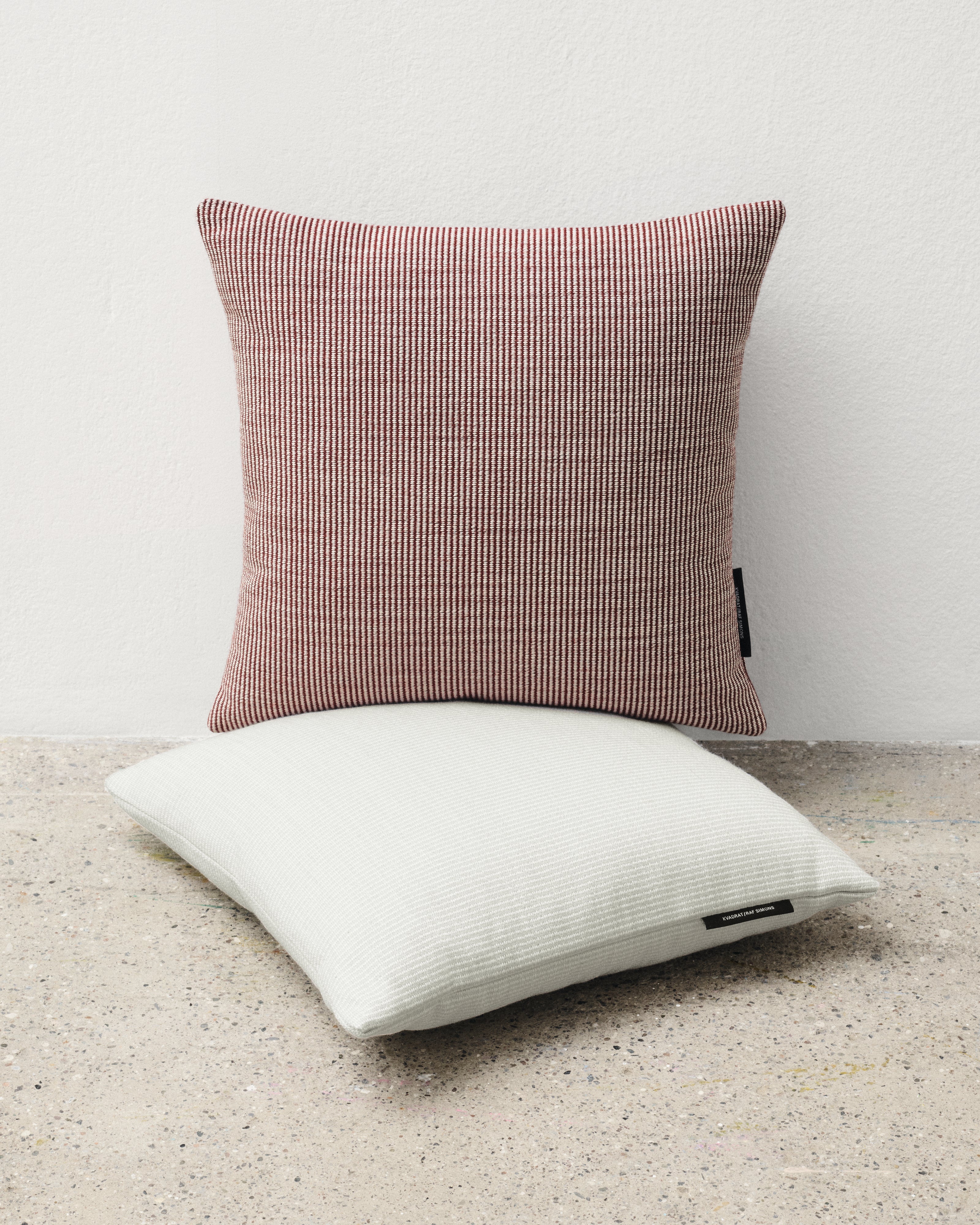 Kvadrat Raf Simons Cushion. Fuse White and Fuse Red
