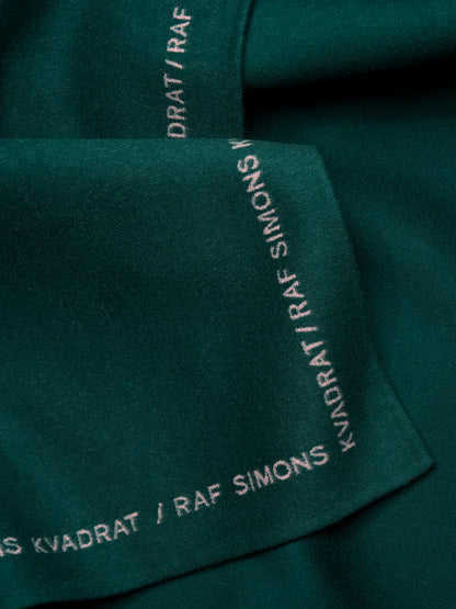 Double Face Wool Throw | Dark Green