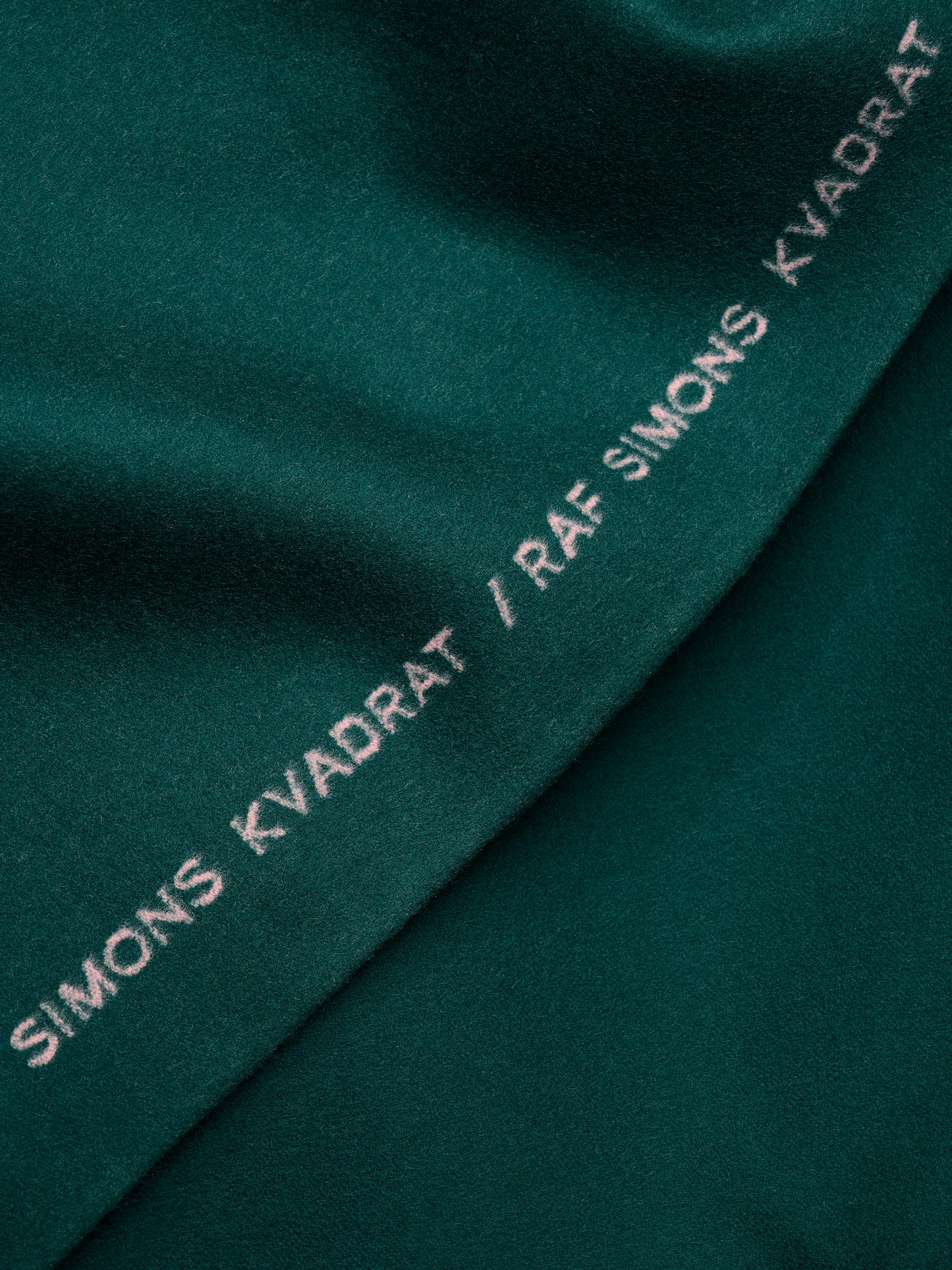 Double Face Wool Throw | Dark Green