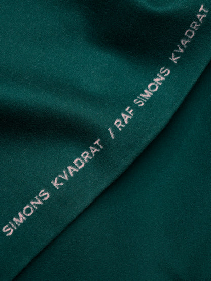 Double Face Wool Throw | Dark Green