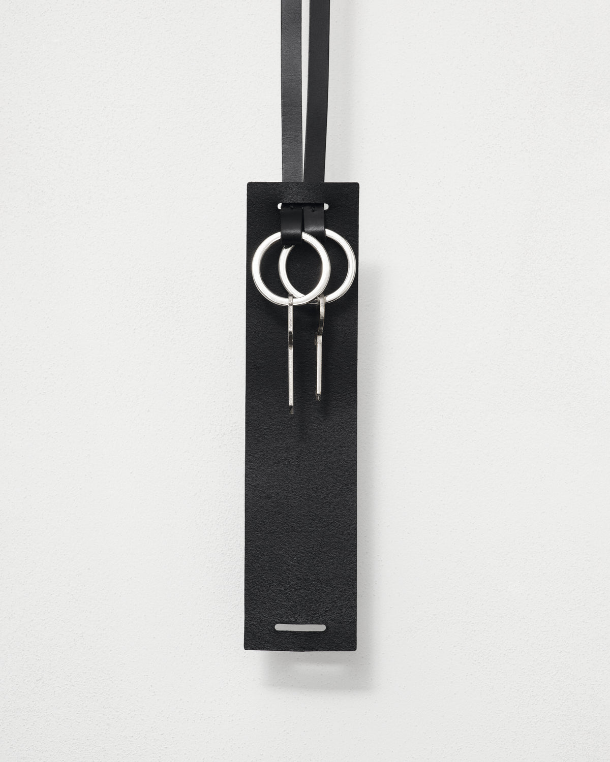 kvadrat raf simons black leather key ring