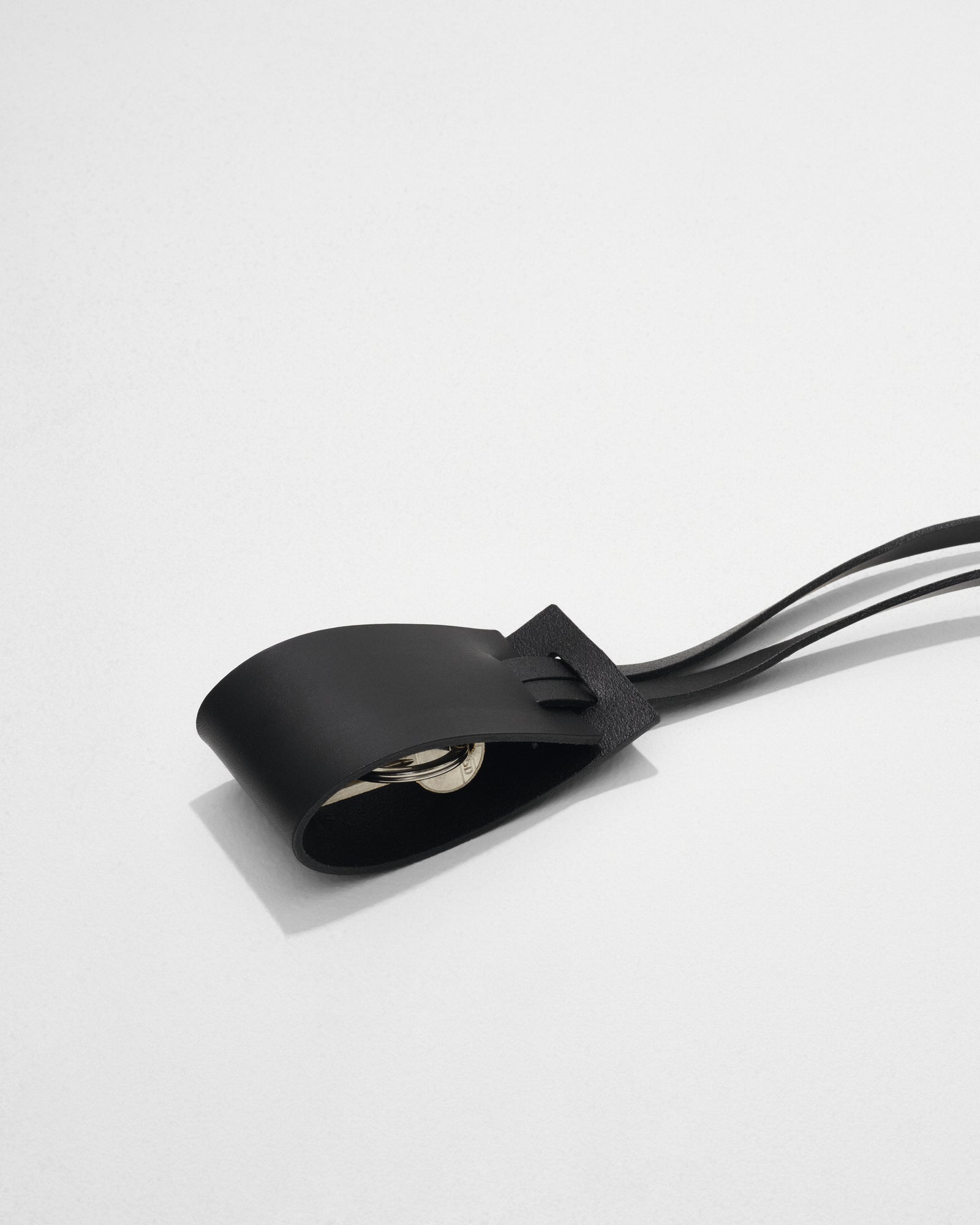 kvadrat raf simons black leather key ring
