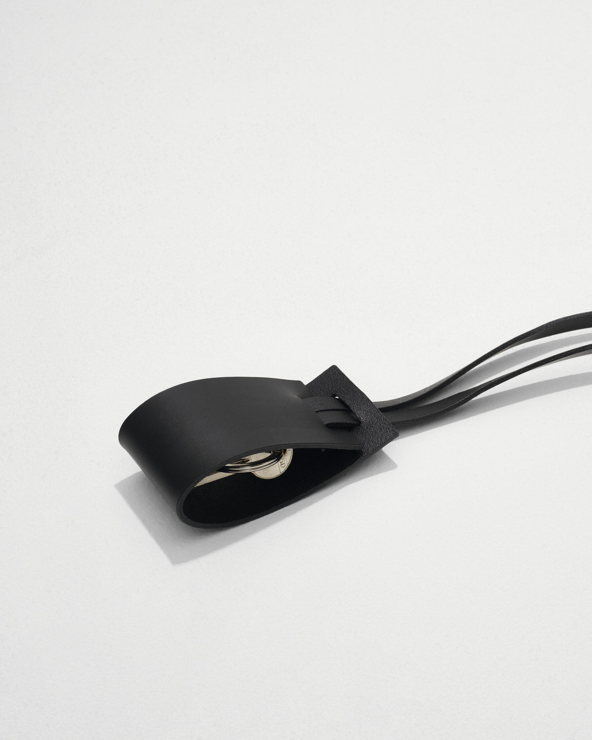 kvadrat raf simons black leather key ring