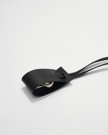 kvadrat raf simons black leather key ring
