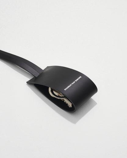 kvadrat raf simons black leather key ring