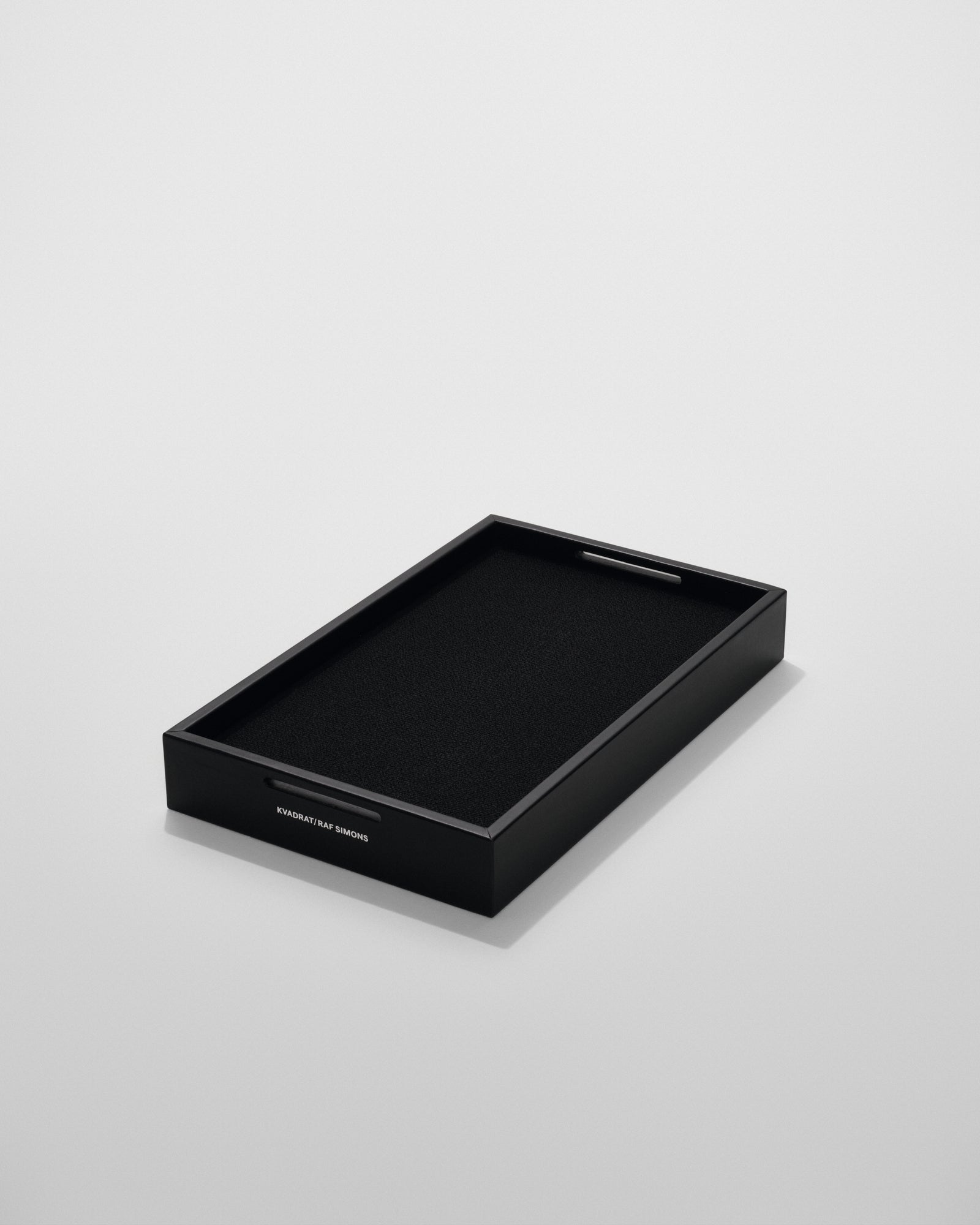 kvadrat raf simons black leather mirror tray