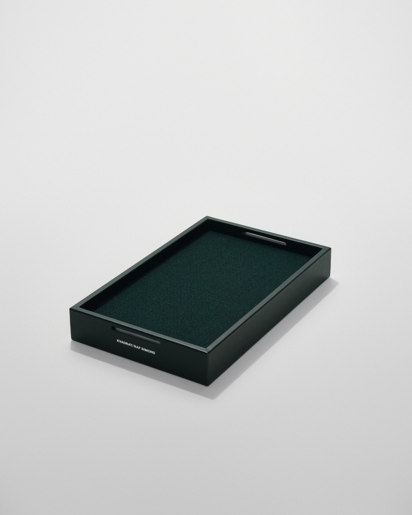 kvadrat raf simons dark green leather mirror tray