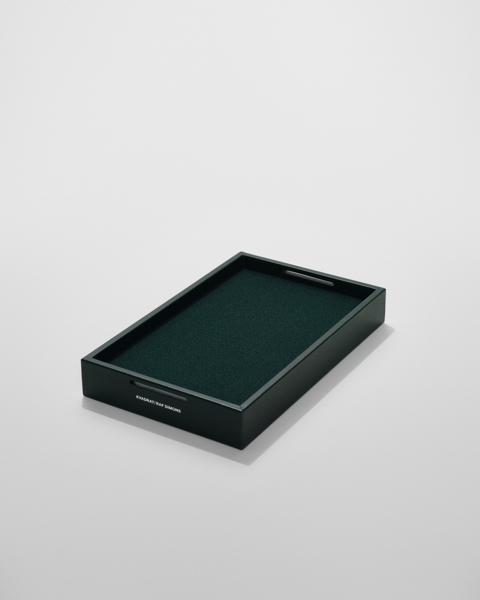 kvadrat raf simons dark green leather mirror tray