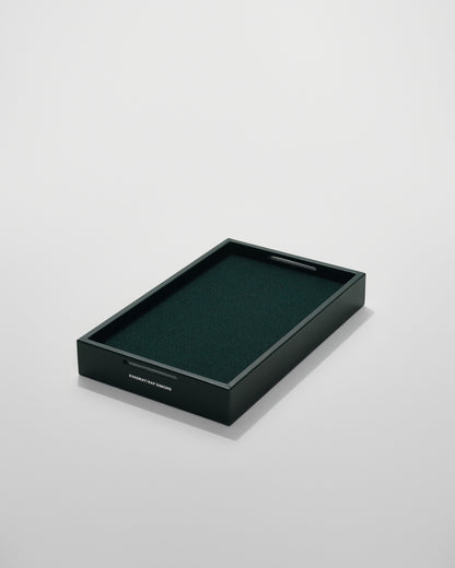 kvadrat raf simons dark green leather mirror tray