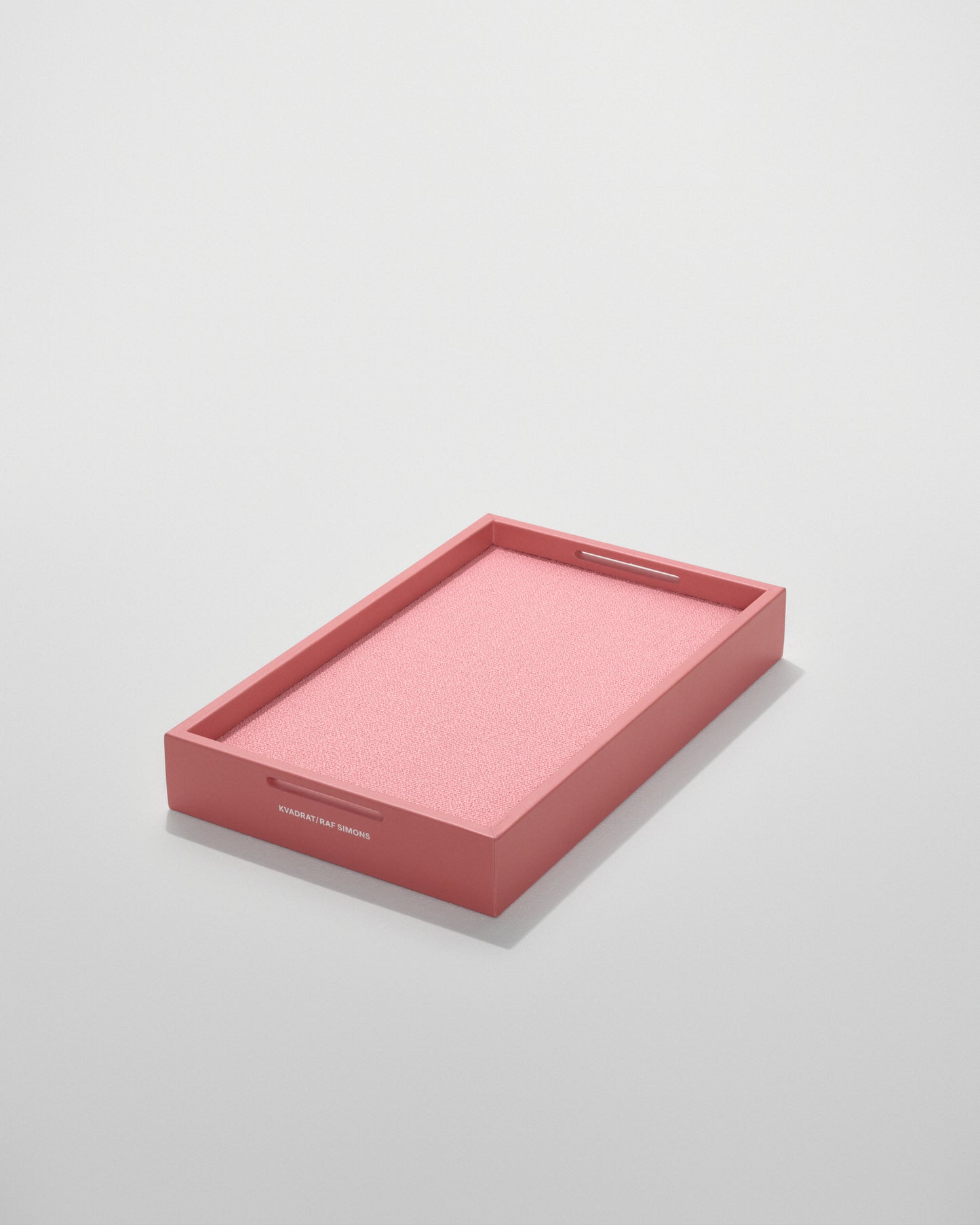 kvadrat raf simons pink leather mirror tray