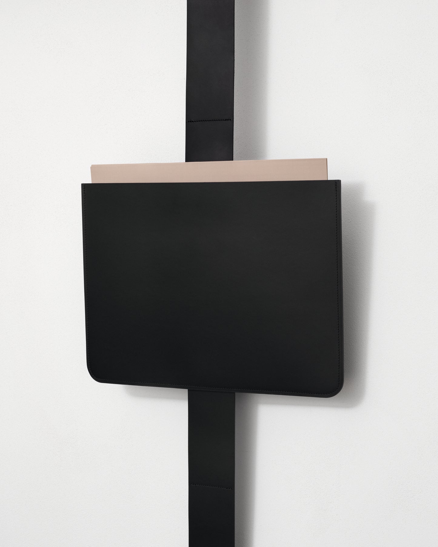 kvadrat raf simons black leather sleeve leather strap