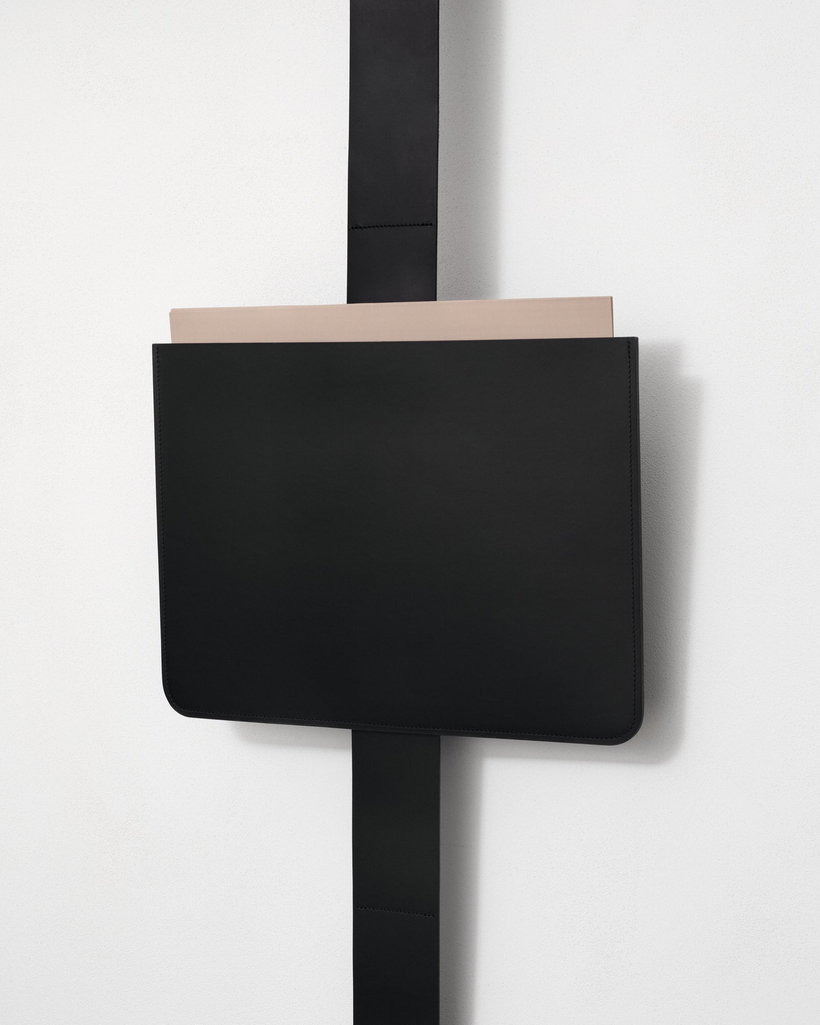 kvadrat raf simons black leather sleeve leather strap