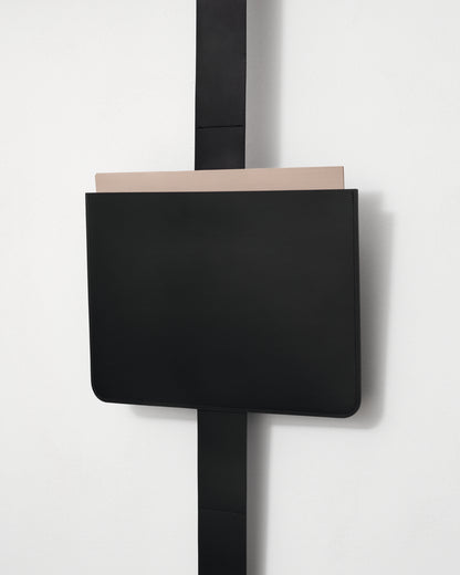 kvadrat raf simons black leather sleeve leather strap