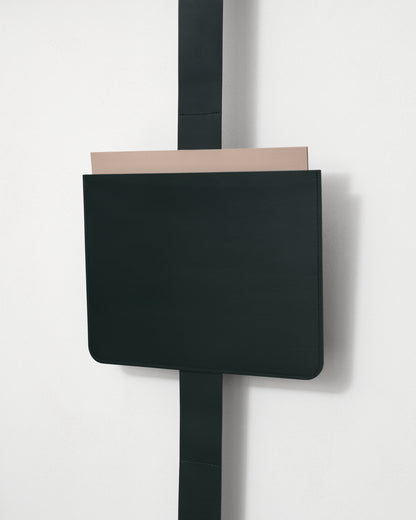 kvadrat raf simons dark green leather sleeve leather strap
