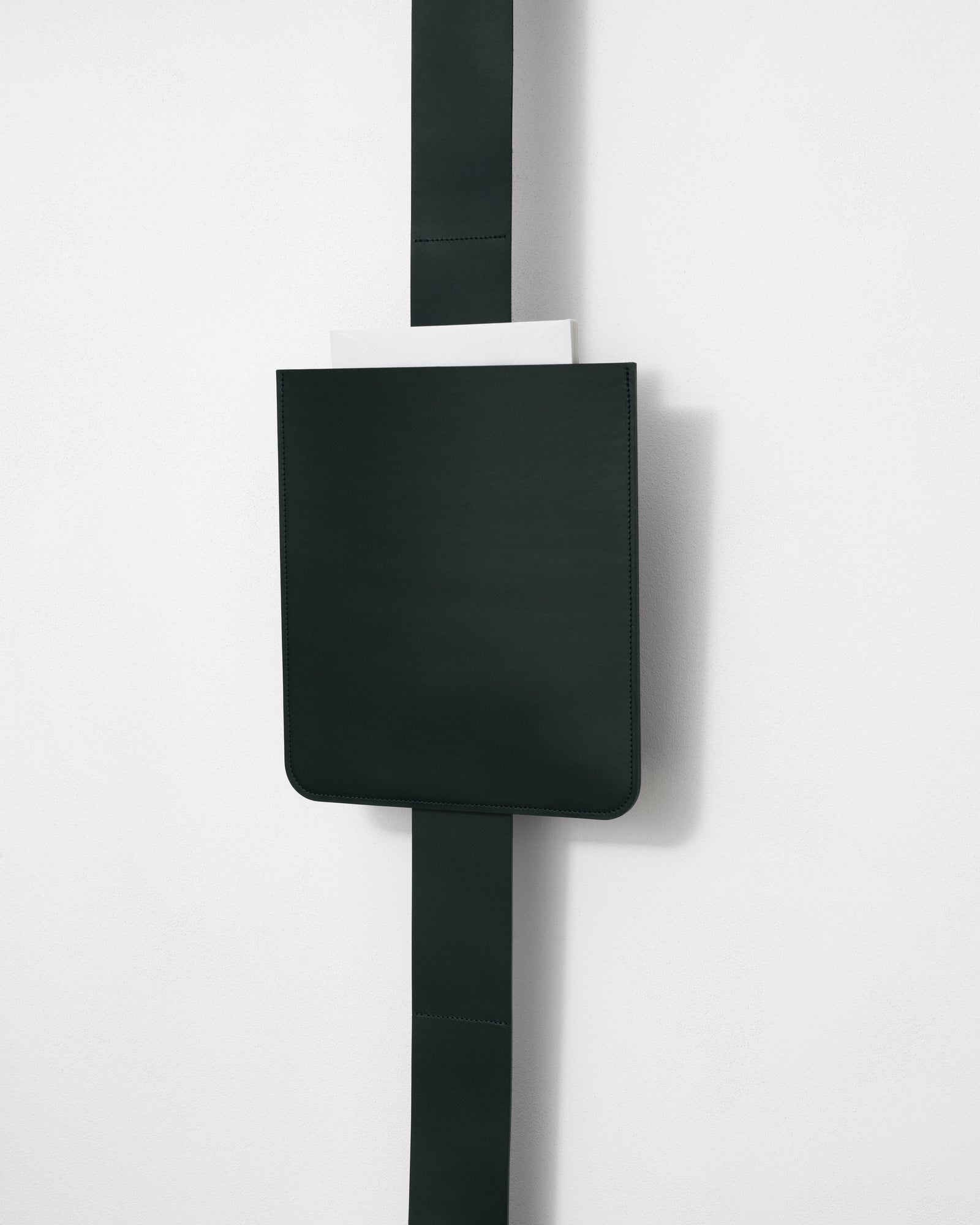 kvadrat raf simons dark green leather sleeve leather strap
