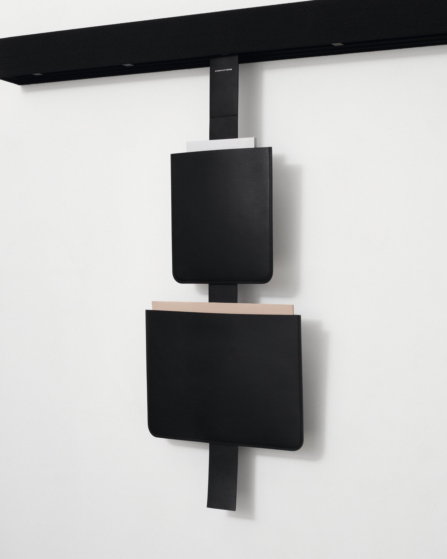 kvadrat raf simons black leather sleeve leather strap
