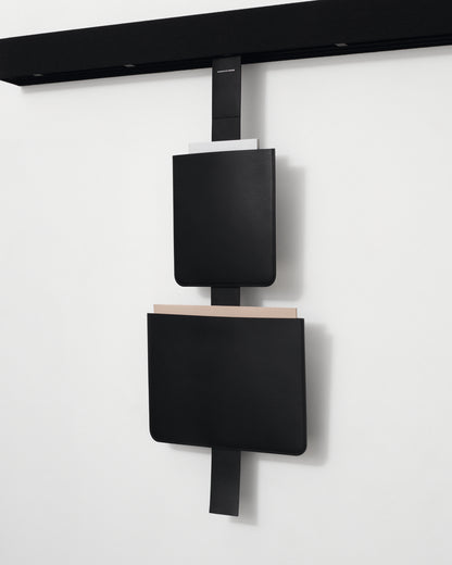 kvadrat raf simons black leather sleeve leather strap
