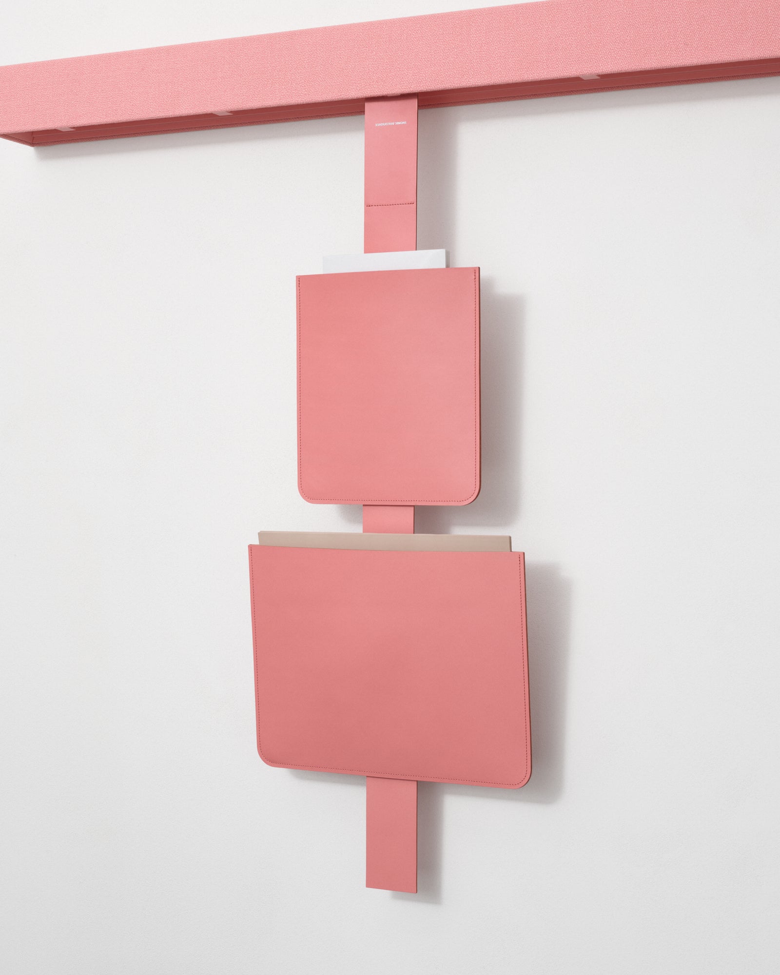 kvadrat raf simons pink leather sleeve leather strap
