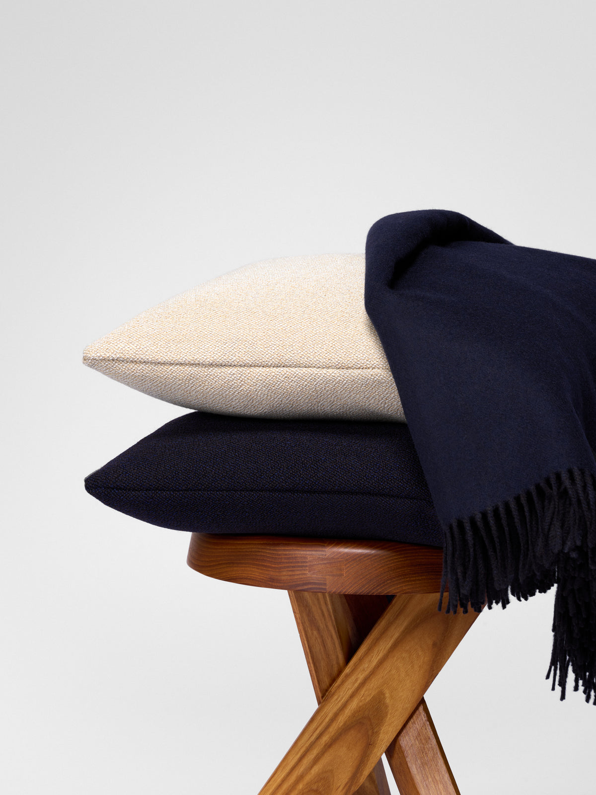 Vidar Duo throw | Dark blue/brown