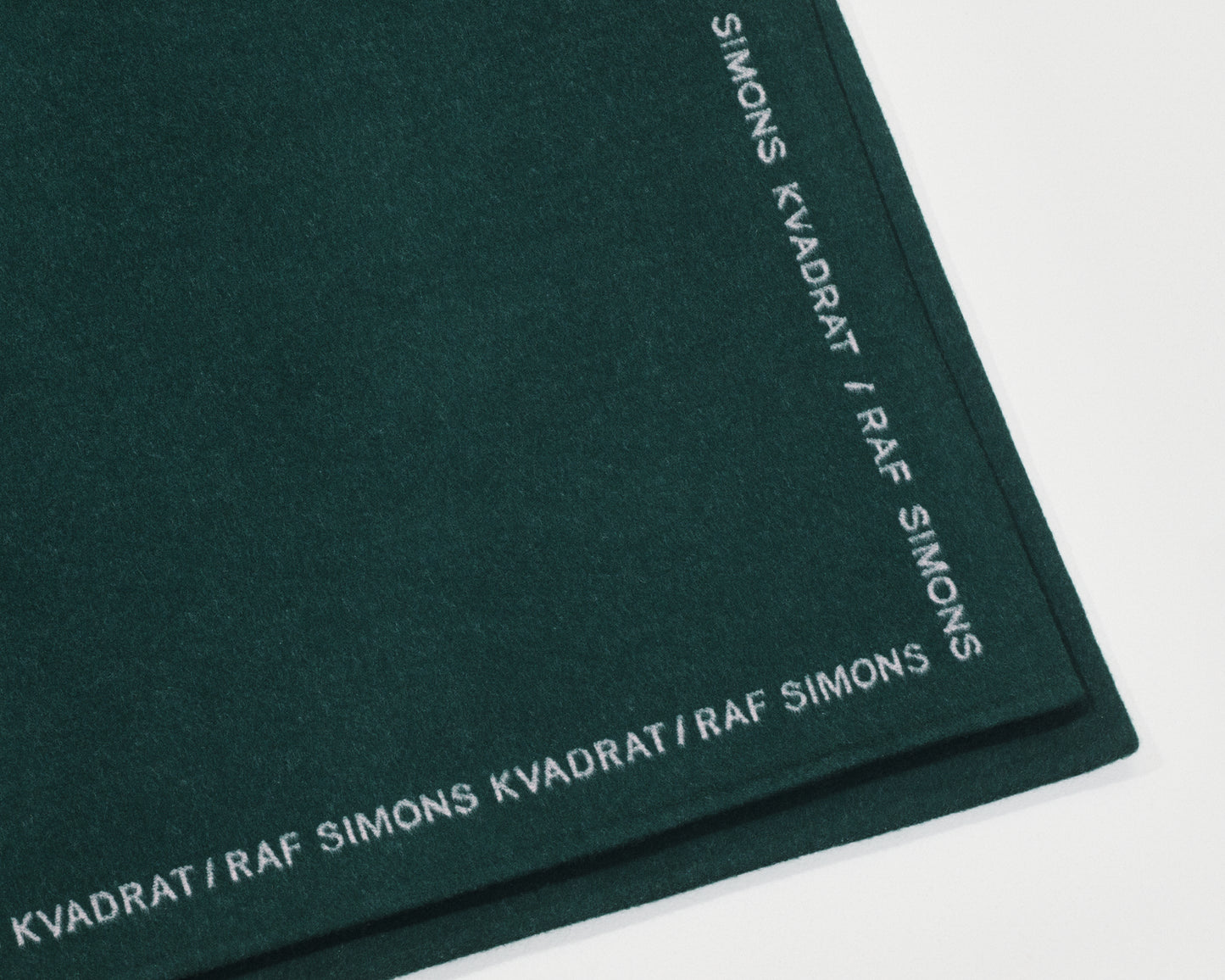 kvadrat raf simons double face wool throw dark green