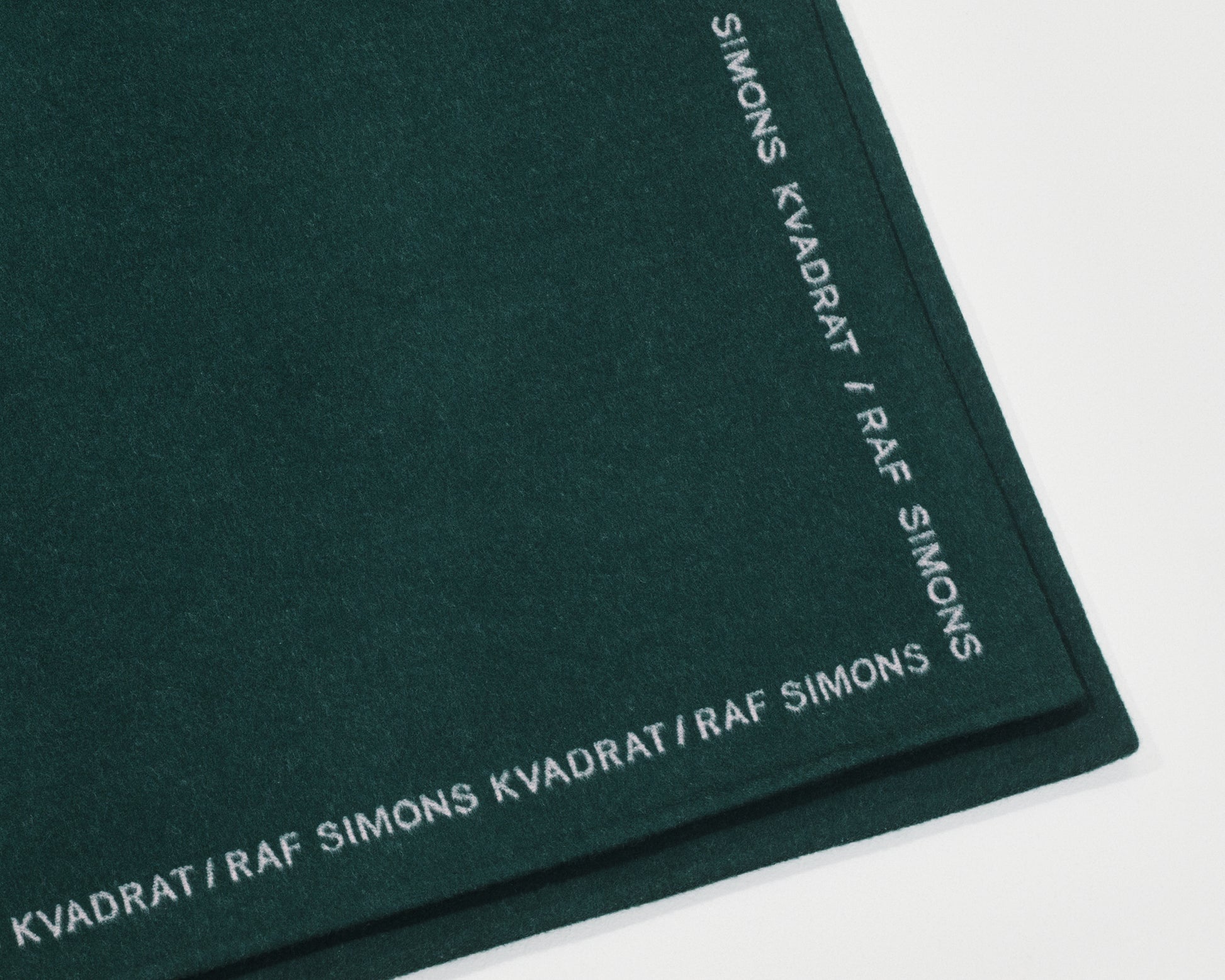 kvadrat raf simons double face wool throw dark green