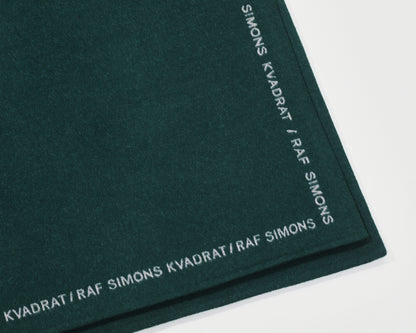 kvadrat raf simons double face wool throw dark green