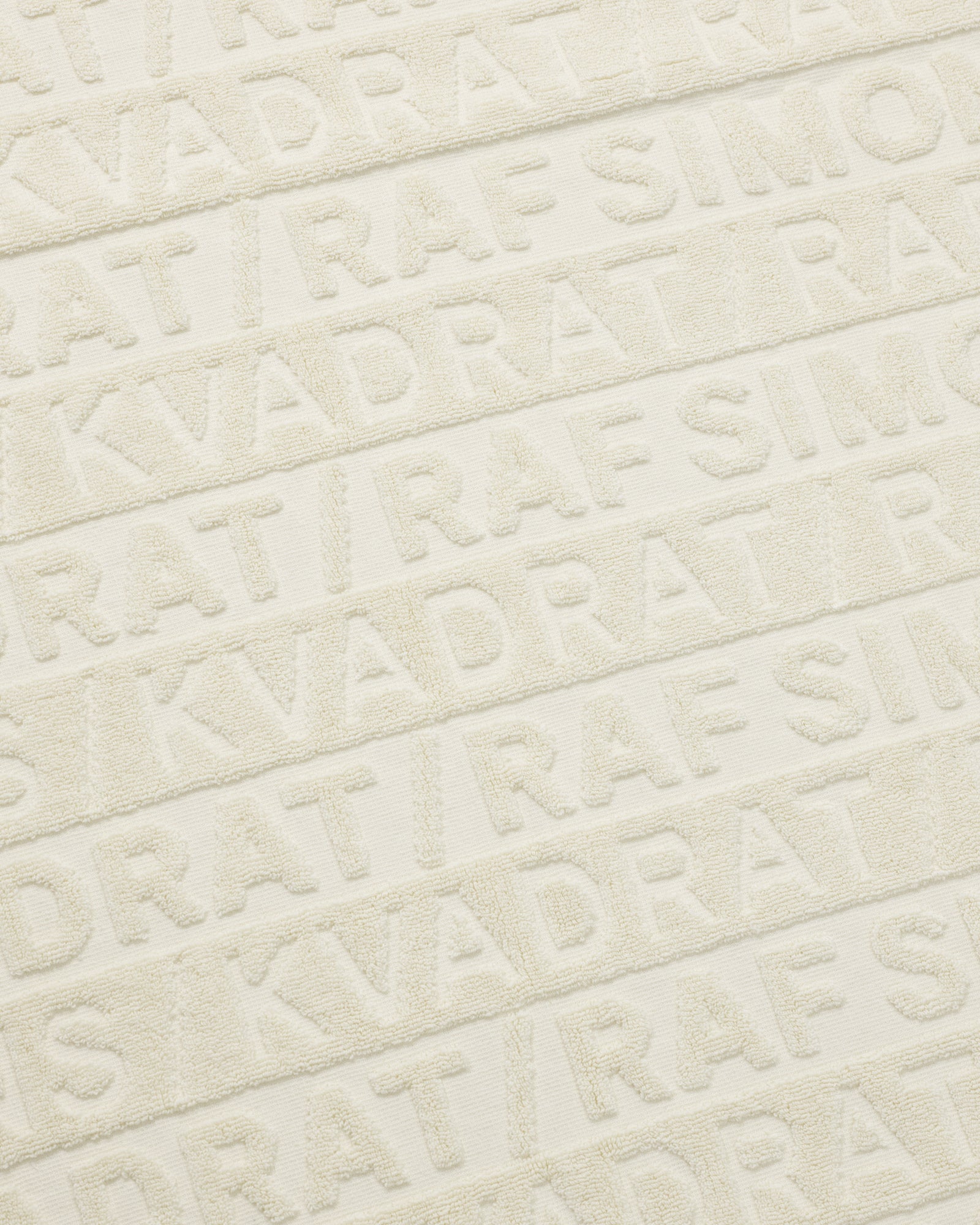Kvadrat Raf Simons Beach Towel in Off White. Detail image.