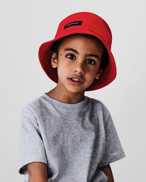 Cotton Bucket Hat | Vermillion Red