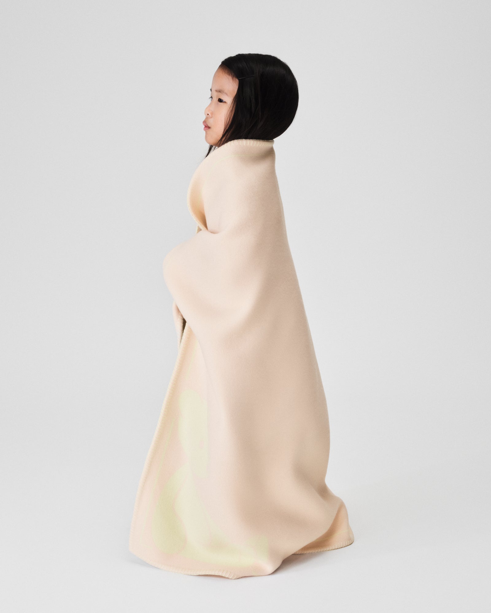 Wool Jacquard Blanket | Peach