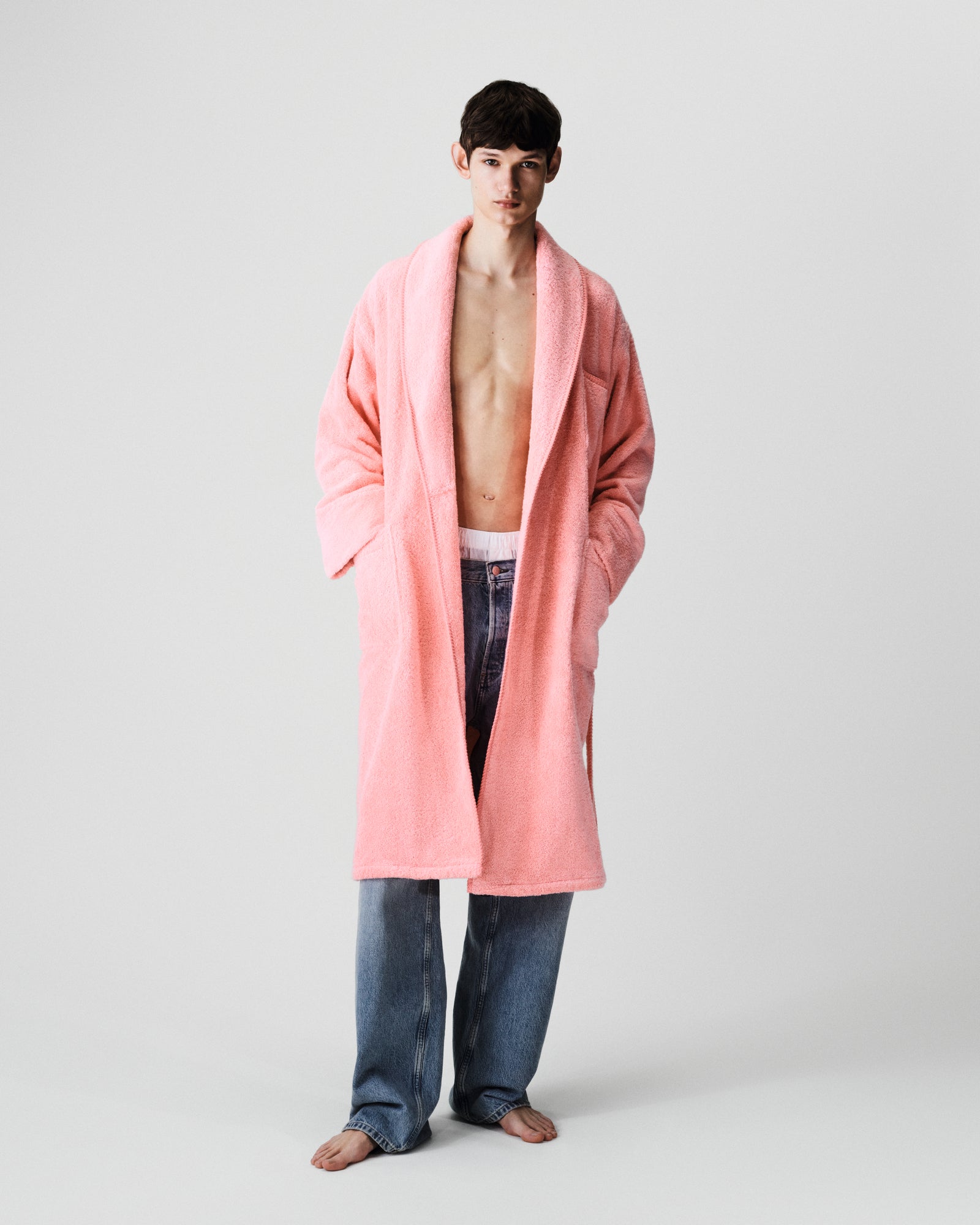 Whipstitch Bathrobe | Pink