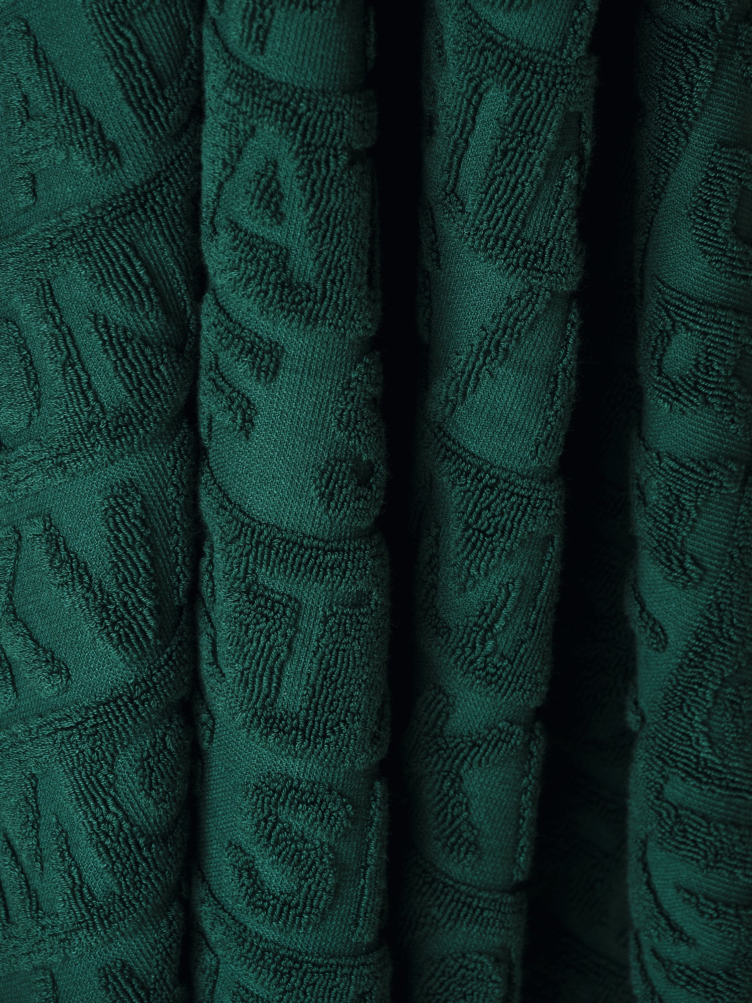 Kvadrat Raf Simons Kids Collection Cotton Jacquard Hooded Towel Dark Green. Detail image