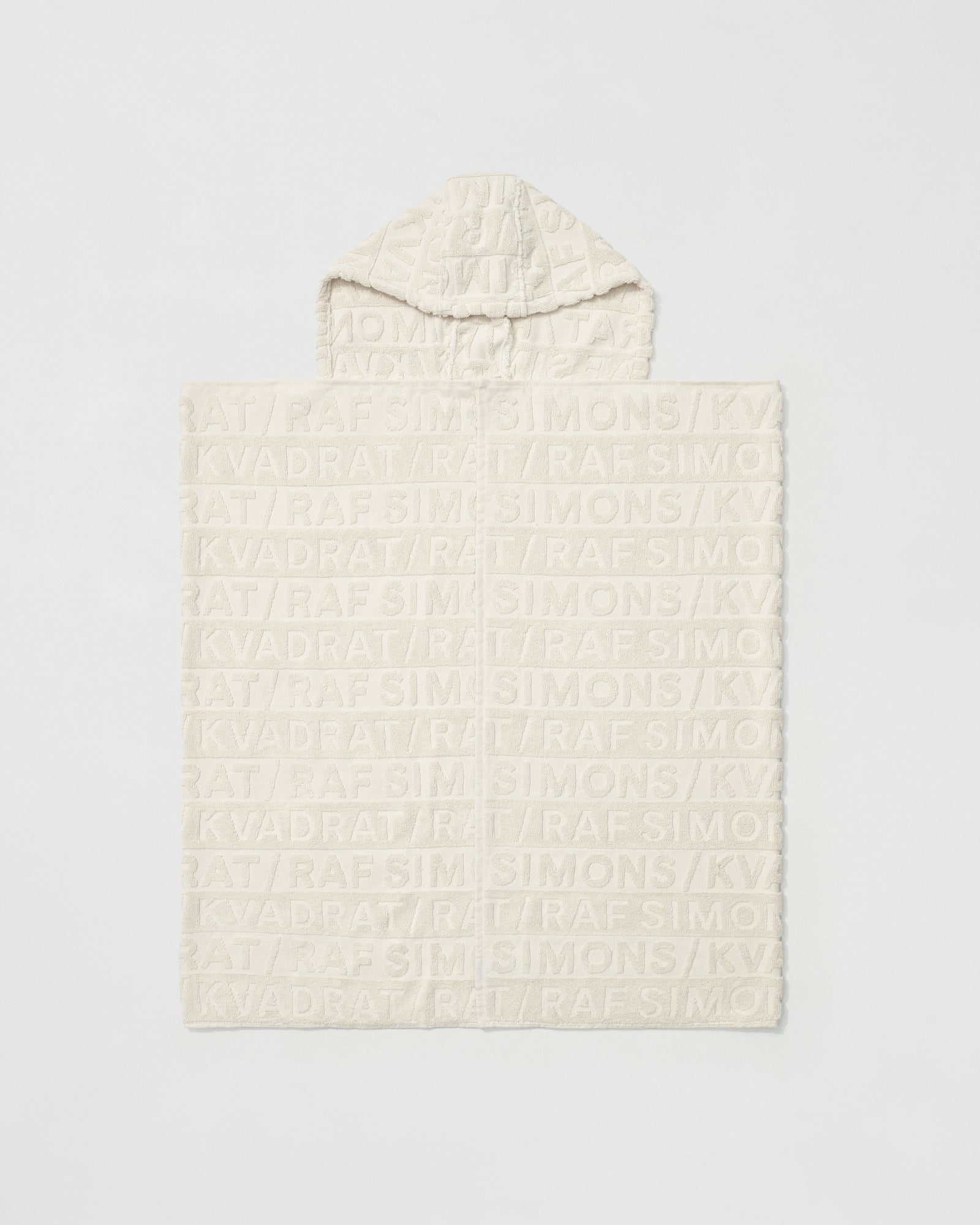 Kvadrat Raf Simons Kids Collection Cotton Jacquard Hooded Towel Off White.