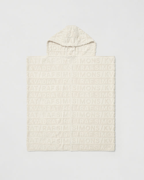 Kvadrat Raf Simons Kids Collection Cotton Jacquard Hooded Towel Off White.