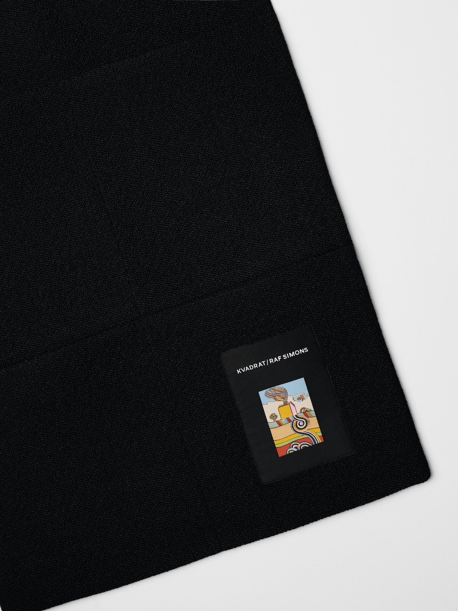 Kvadrat Raf Simons Kids Collection Vidar Wool Storage Bag in Raven Black