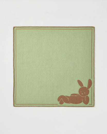 Wool Jacquard Blanket | Desert Sand / Jade