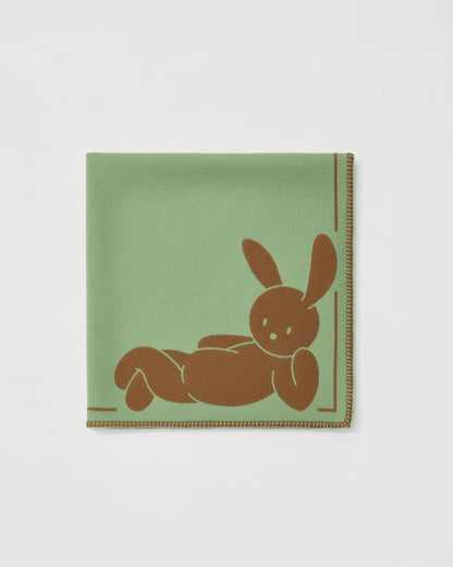 Wool Jacquard Blanket | Desert Sand / Jade