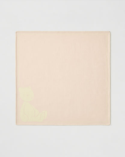 Wool Jacquard Blanket | Peach / Light Yellow