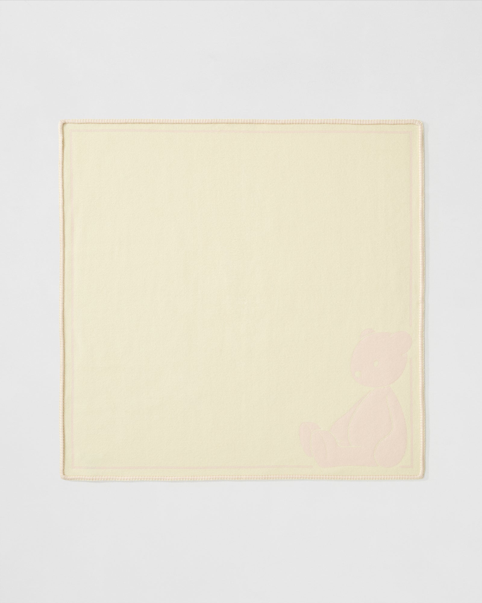 Kvadrat Raf Simons Kids Collection Wool Jacquard Blanket in Peach and Light Yellow