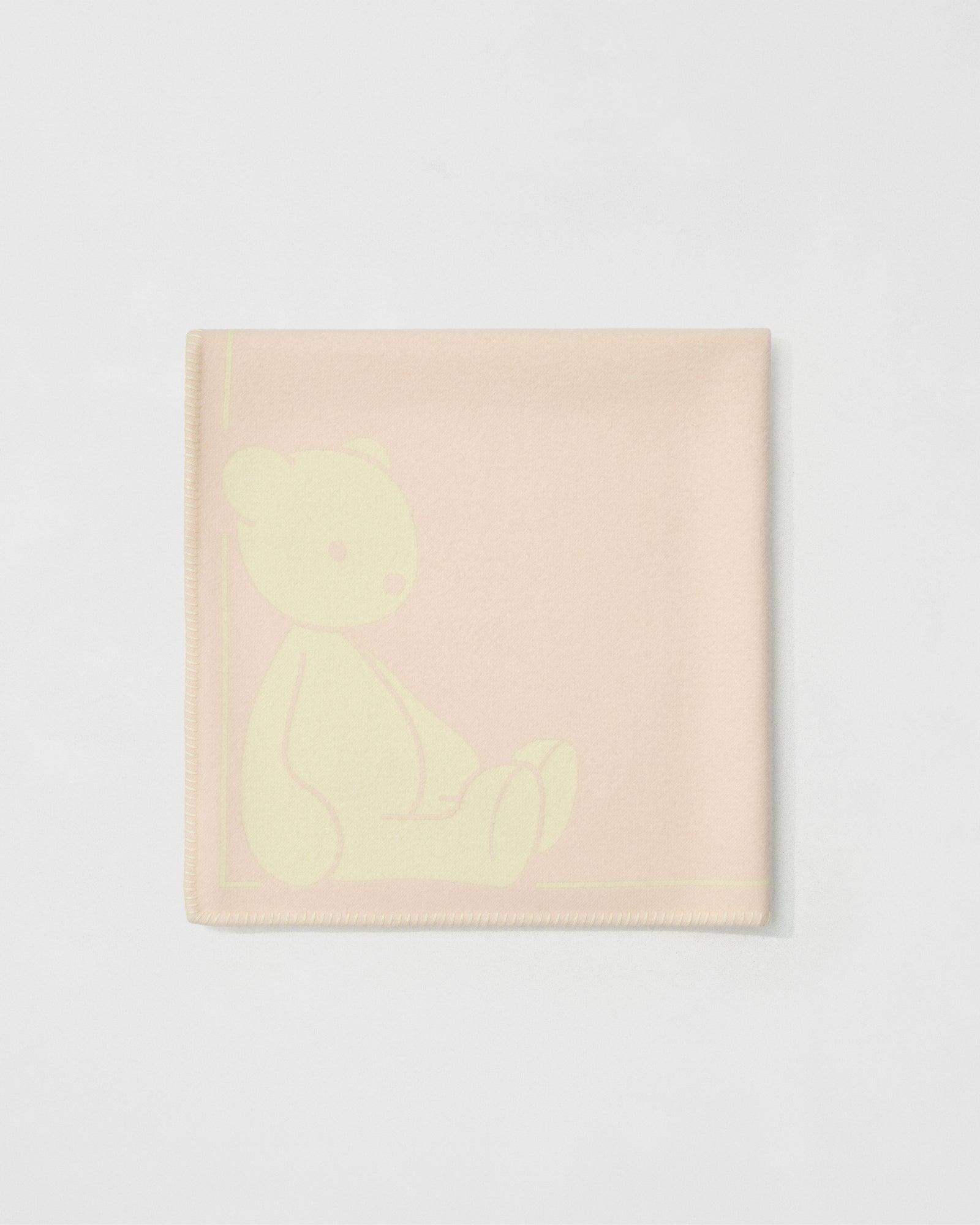 Kvadrat Raf Simons Kids Collection Wool Jacquard Blanket in Peach and Light Yellow