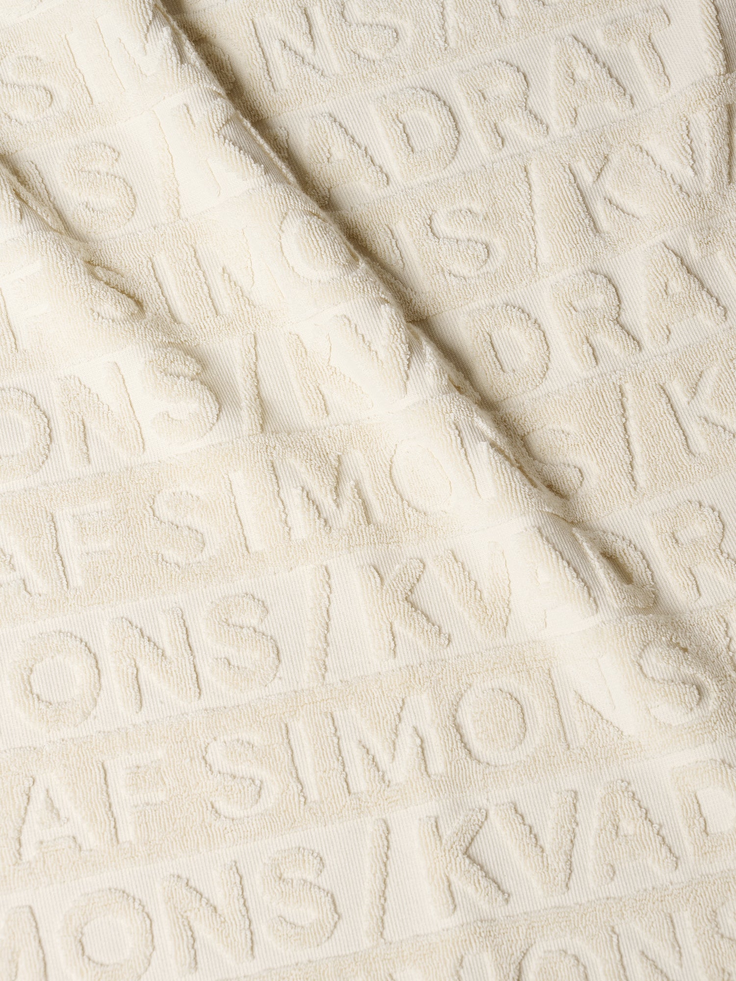 Kvadrat Raf Simons Kids Collection Cotton Jacquard Hooded Towel Off White. Detail image