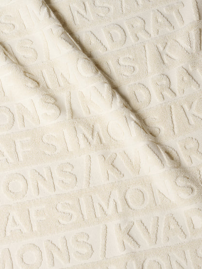 Cotton Jacquard Hooded Towel | Off White