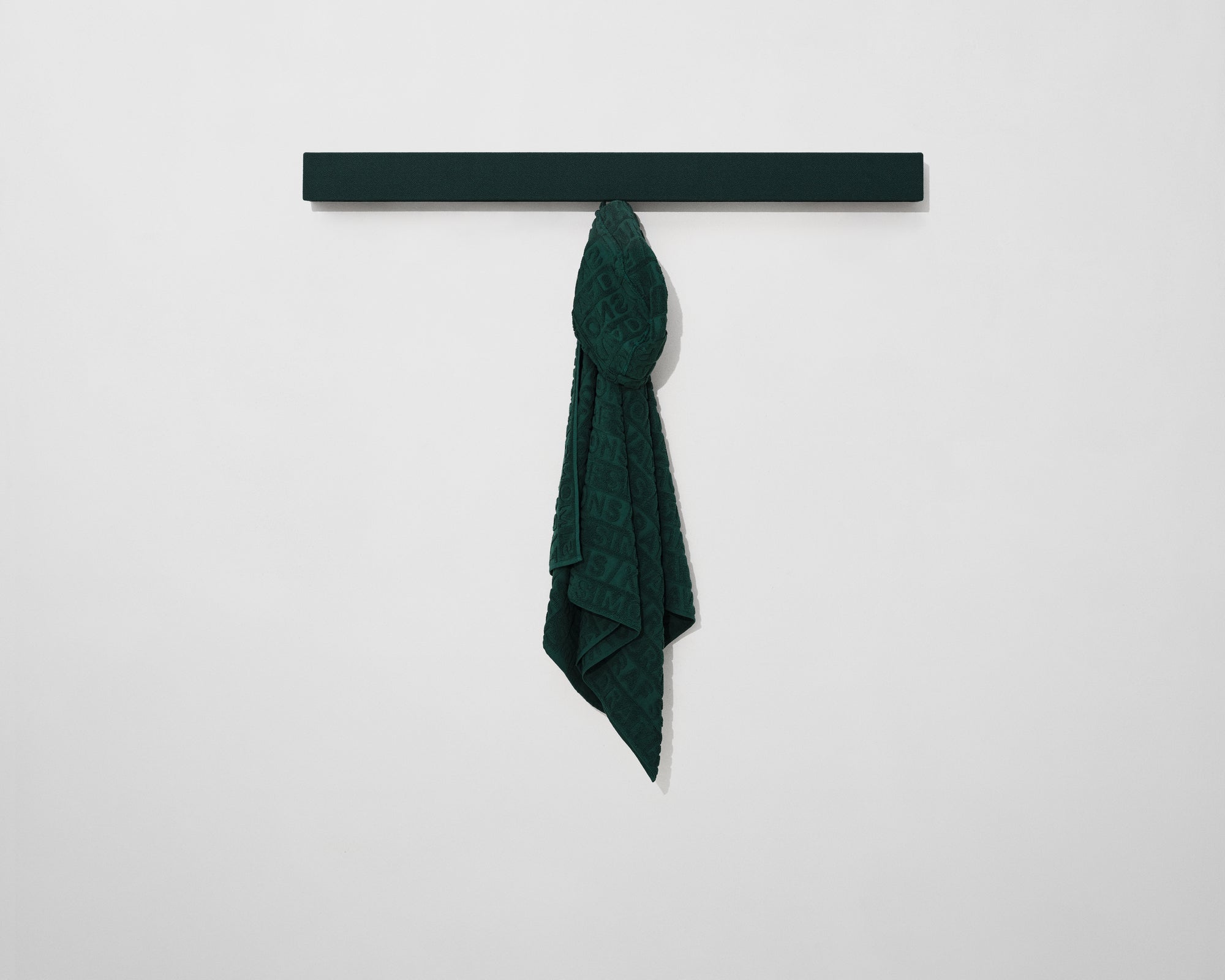 Cotton Jacquard Hooded Towel | Dark Green