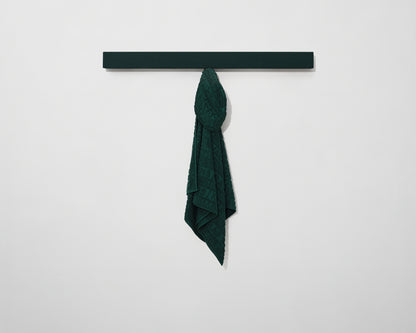 Cotton Jacquard Hooded Towel | Dark Green