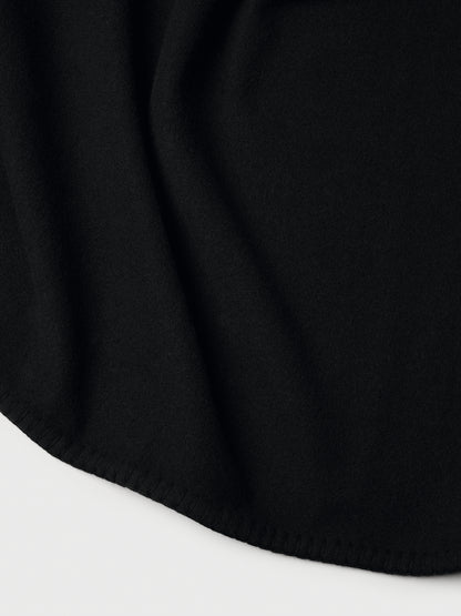Wool Whipstitch Blanket | Raven Black