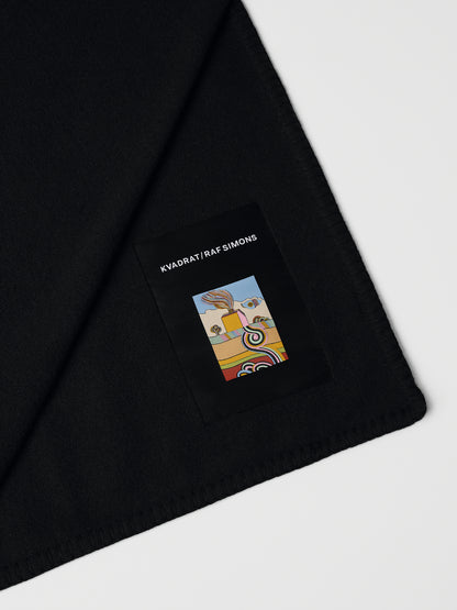 Wool Whipstitch Blanket | Raven Black
