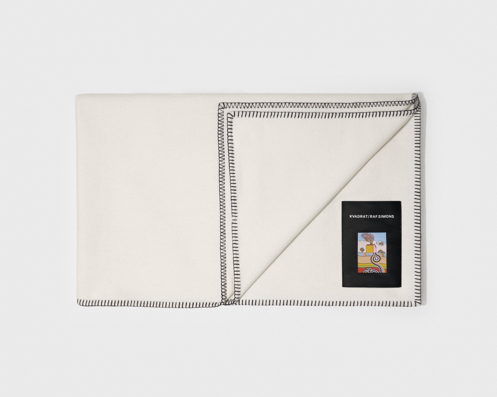 kvadrat raf simons lambswool throw off white 