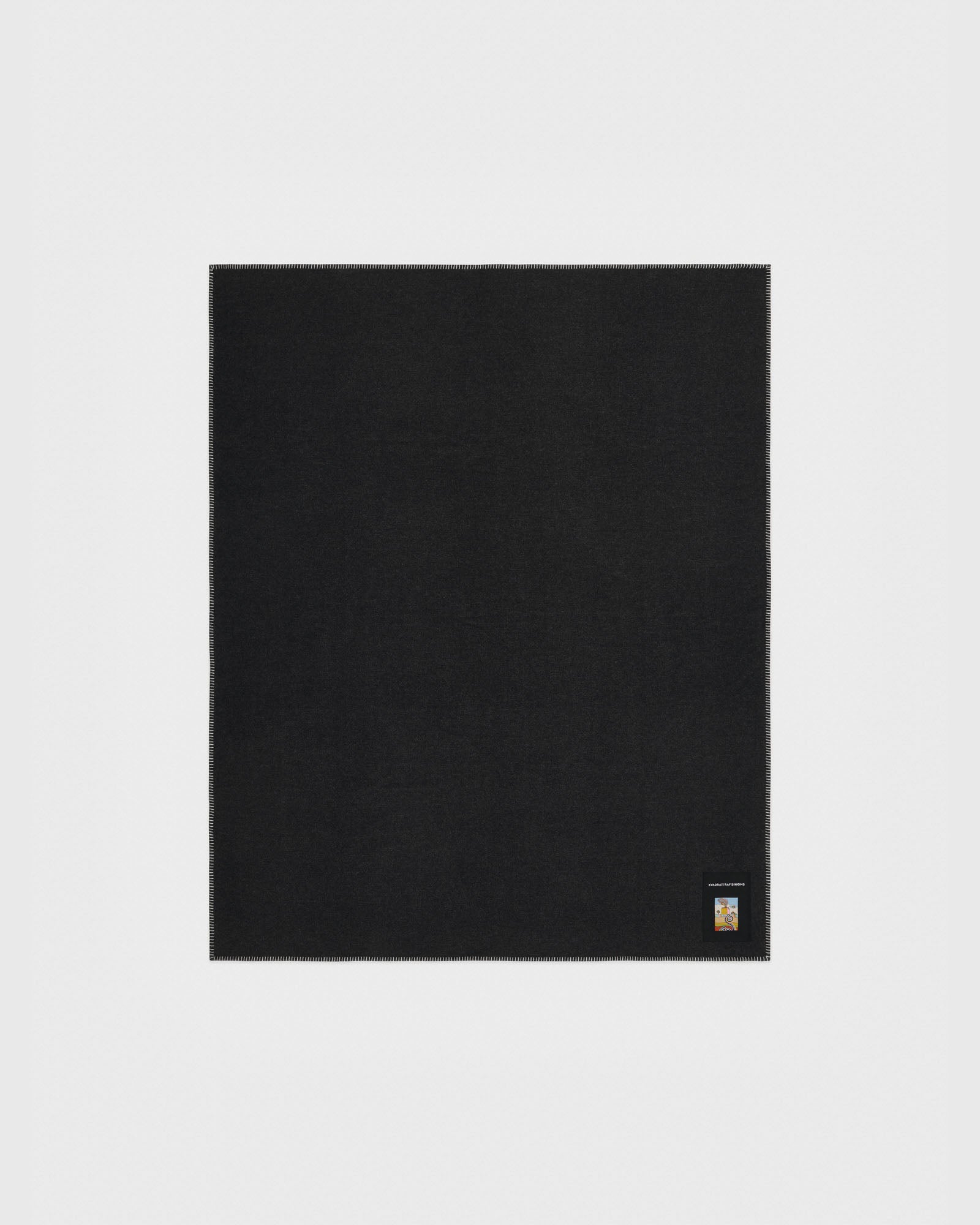 kvadrat raf simons lambswool throw black 