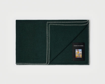 kvadrat raf simons lambswool throw dark green