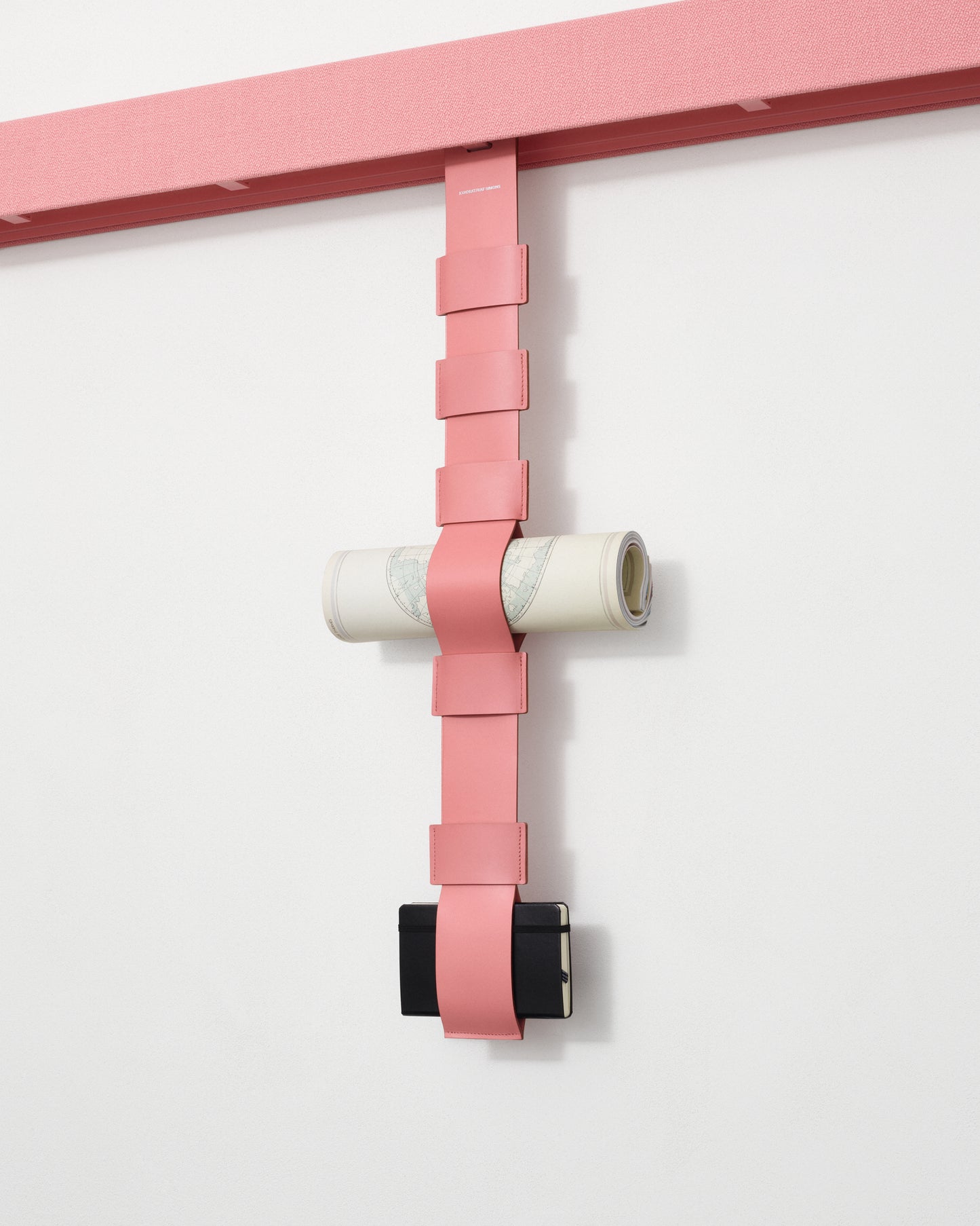 kvadrat raf simons magazine leather strap pink 